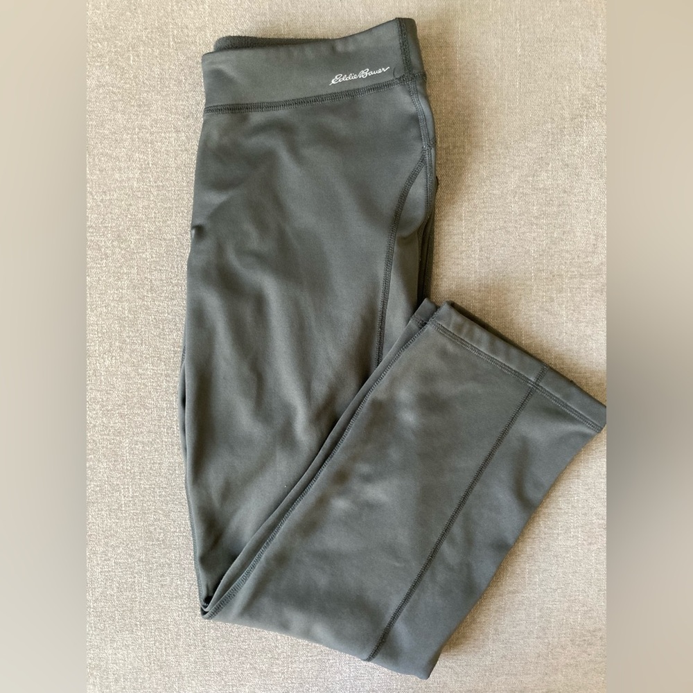 Eddie Bauer Grey Fleece Lined Wide Leisure Pants